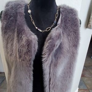 Fake fur vest